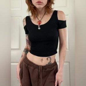 Black crop top